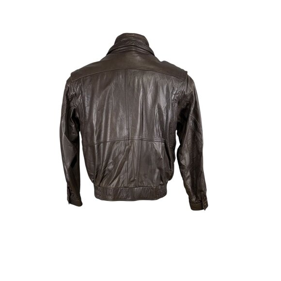 Adventure Bound Mens Brown Leather Jacket W/ Thinsulate Liner Removable Size L - Picture 3 of 14